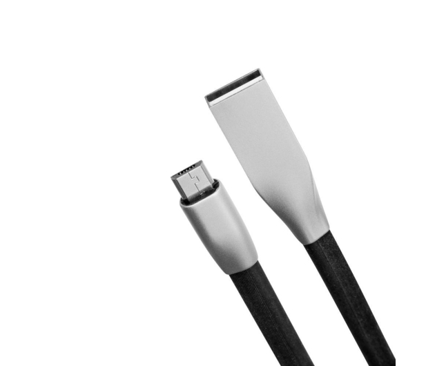 XENIC USB-MICRO USB 1,2M, metalowe końcówki czarny - 1459717 - zdjęcie 3